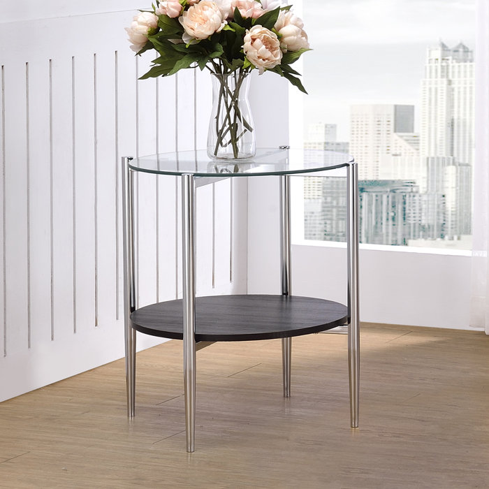 Wrought Studio Radstock Glass End Table & Reviews Wayfair Canada